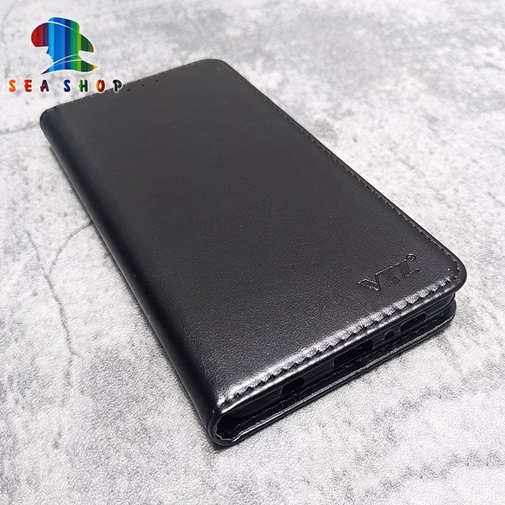 Bao Da Xiaomi Redmi 9A Dạng Ví, Có Ngăn Cài Thẻ, Tiền, Thiết Kế Nắp Gập 2 Mặt - Sea Shop - Ảnh 2