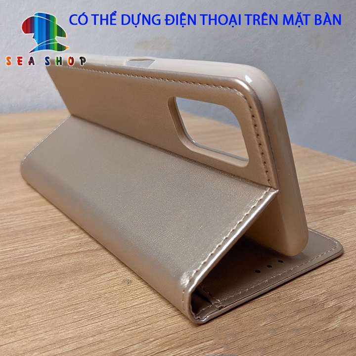 Bao Da Samsung Galaxy M21 Dạng Ví, Có Ngăn Cài Thẻ, Tiền, Thiết Kế Nắp Gập 2 Mặt - Sea Shop - Ảnh 8