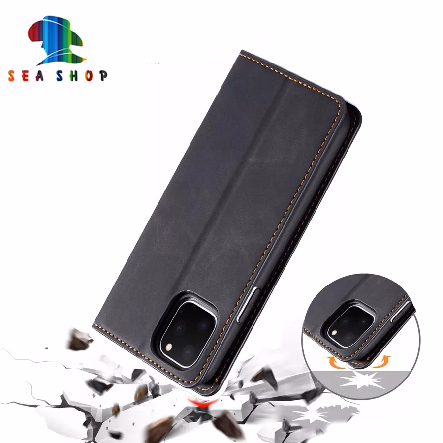 Bao Da Iphone 11, 11 Pro Max , Chính Hãng Nouku Thiết Kế Dạng Ví Sang Trọng, Có Ngăn Cài Thẻ - Sea Shop - Ảnh 4