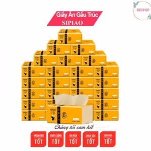 Bịch 10 Gói Khăn Giấy Gấu Trúc Sipiao Ctb59 - Bechip