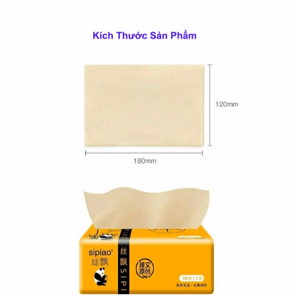 Bịch 10 Gói Khăn Giấy Gấu Trúc Sipiao Ctb59 - Bechip - Ảnh 7