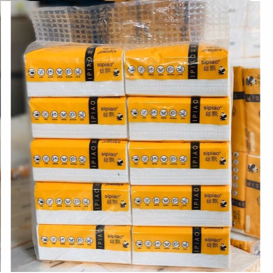 Bịch 10 Gói Khăn Giấy Gấu Trúc Sipiao Ctb59 - Bechip - Ảnh 3