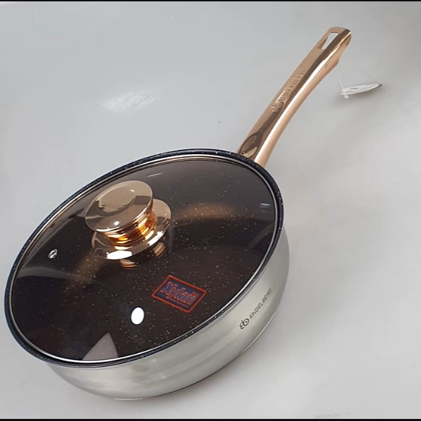 Bộ Nồi Đức Inox 6 Món, 12 Chi Tiết, Nắp Kính, Sang Trọng Ctb61 - Bechip - Ảnh 5