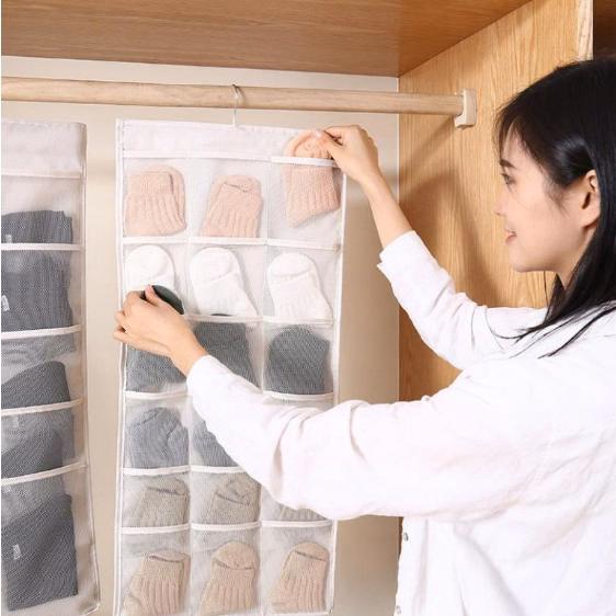 Túi Đựng Đồ Lót 2 Mặt 30 Ngăn Treo Tủ Tiện Lợi Ctb62 - Bechip - Ảnh 7