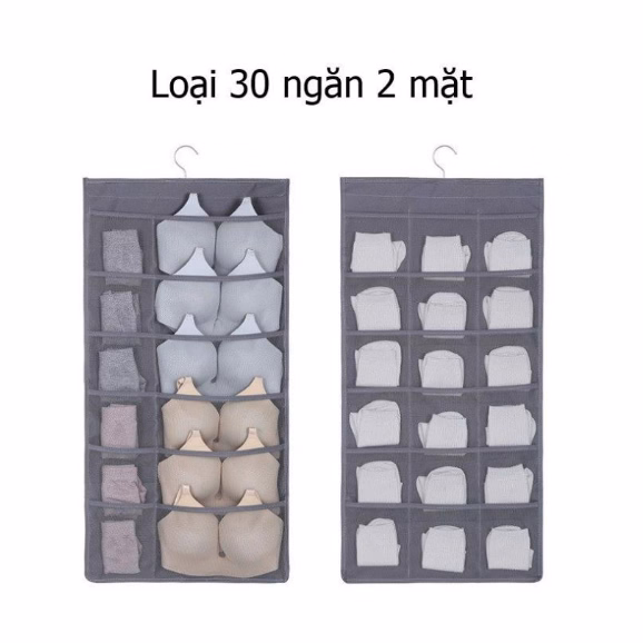Túi Đựng Đồ Lót 2 Mặt 30 Ngăn Treo Tủ Tiện Lợi Ctb62 - Bechip - Ảnh 11