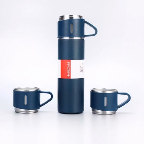 Bộ Bình Giữ Nhiệt Inox Kèm 2 Cốc Sang Trọng 500Ml Vacuum Flask Ctb68 - Bechip - Ảnh 11