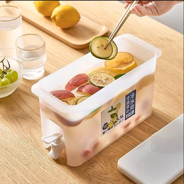 Bình Đựng Nước Bằng Nhựa 3.5L Có Vòi Siêu Tiện Lợi Ctb69 - Bechip - Ảnh 3