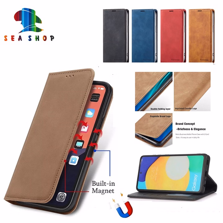 Bao Da Samsung A23 4G Và A23 5G, Chính Hãng Nouku Thiết Kế Dạng Ví Sang Trọng, Có Ngăn Cài Thẻ - Sea Shop