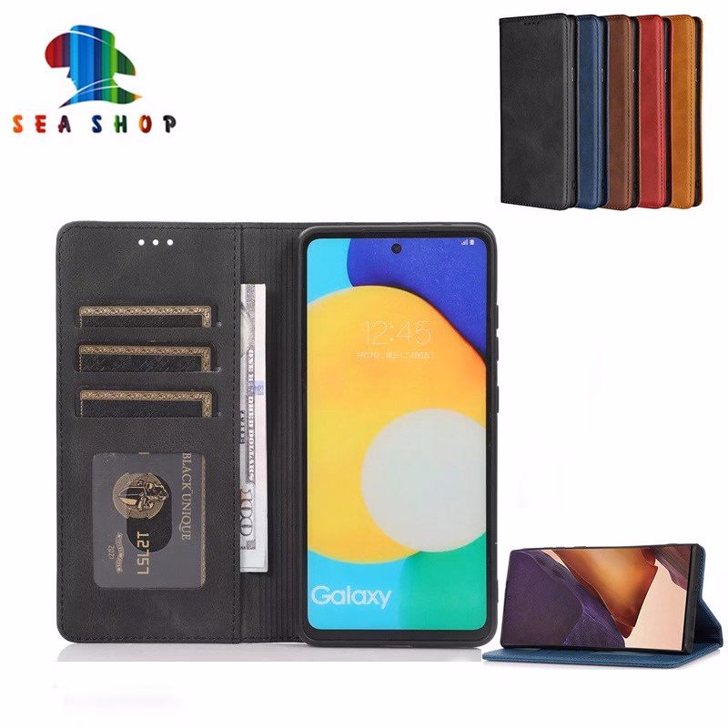 Bao Da Samsung A73 Chính Hãng Nouku Thiết Kế Dạng Ví Sang Trọng, Có Ngăn Cài Thẻ - Sea Shop - Ảnh 2