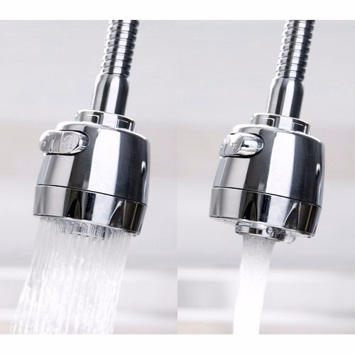Đầu Vòi Xoay 360 Inox Có 2 Chế Độ Bật Nước - Su - Ảnh 4