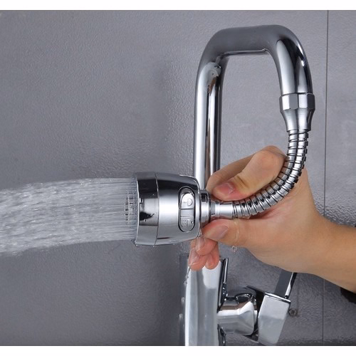 Đầu Vòi Xoay 360 Inox Có 2 Chế Độ Bật Nước - Su