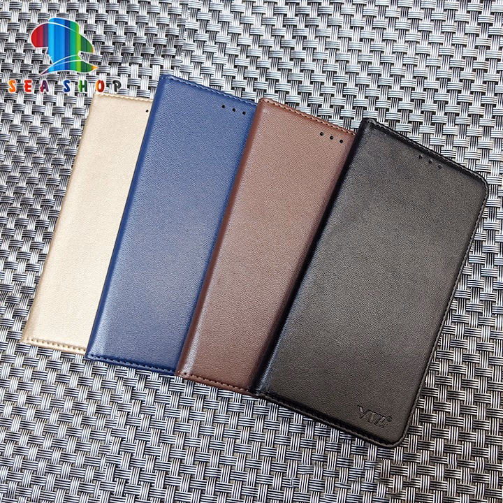 Bao Da Xiaomi Redmi 9A Dạng Ví, Có Ngăn Cài Thẻ, Tiền, Thiết Kế Nắp Gập 2 Mặt - Sea Shop