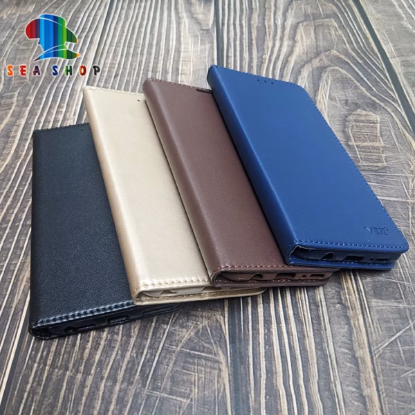 Bao Da Samsung Galaxy M21 Dạng Ví, Có Ngăn Cài Thẻ, Tiền, Thiết Kế Nắp Gập 2 Mặt - Sea Shop