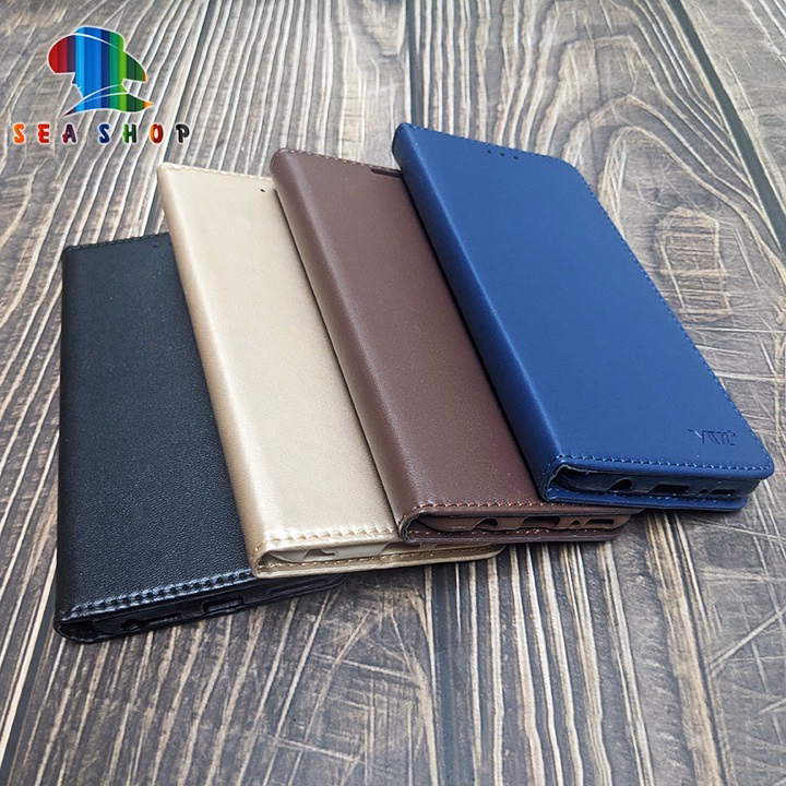 Bao Da Samsung Galaxy M21 Dạng Ví, Có Ngăn Cài Thẻ, Tiền, Thiết Kế Nắp Gập 2 Mặt - Sea Shop