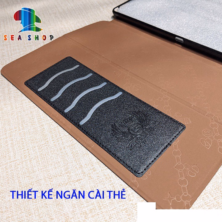 Bao Da Samsung Tab A8 T295 Chính Hãng Lishen Thiết Kế Dạng Ví Sang Trọng, Có Ngăn Cài Thẻ - Sea Shop - Ảnh 5