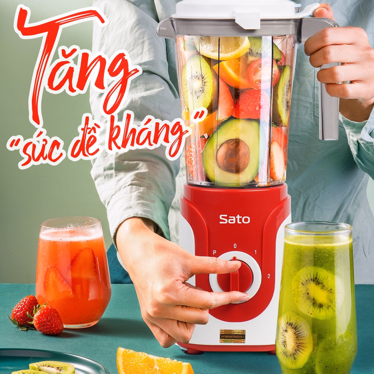 Máy Xay Sinh Tố Đa Năng Sato Mx7306A - Sato - Ảnh 2