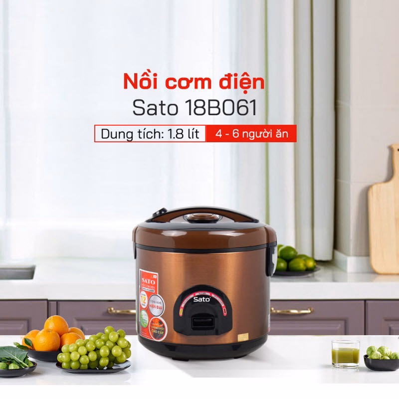 Nồi Cơm Điện Sato 18B061 1.8L - Ảnh 3
