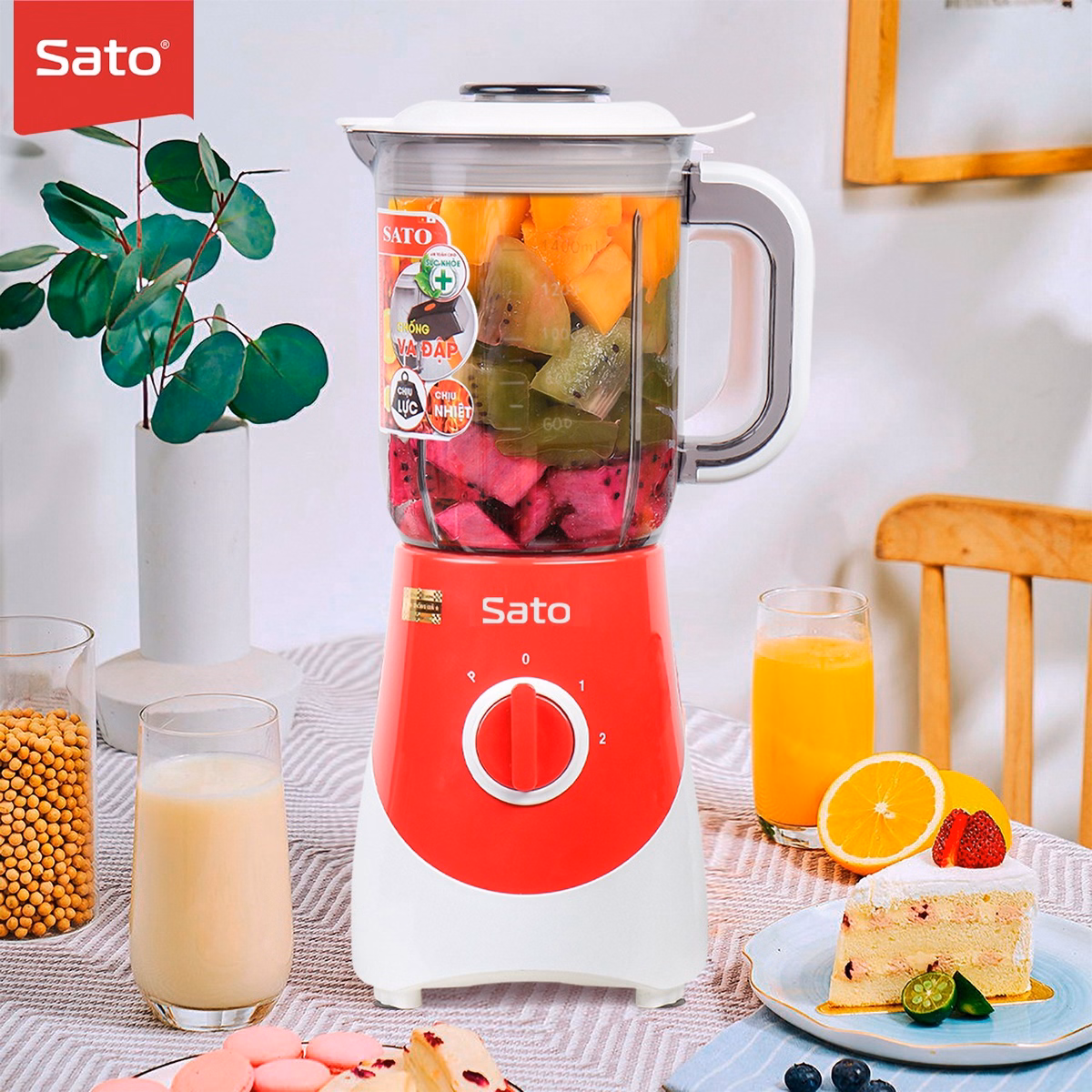 Máy Xay Sinh Tố Đa Năng Sato Mx3306A - Sato - Ảnh 6