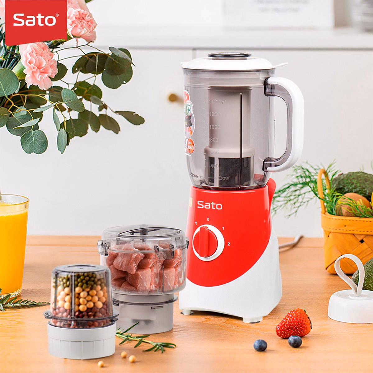 Máy Xay Sinh Tố Đa Năng Sato Mx3306A - Sato - Ảnh 5