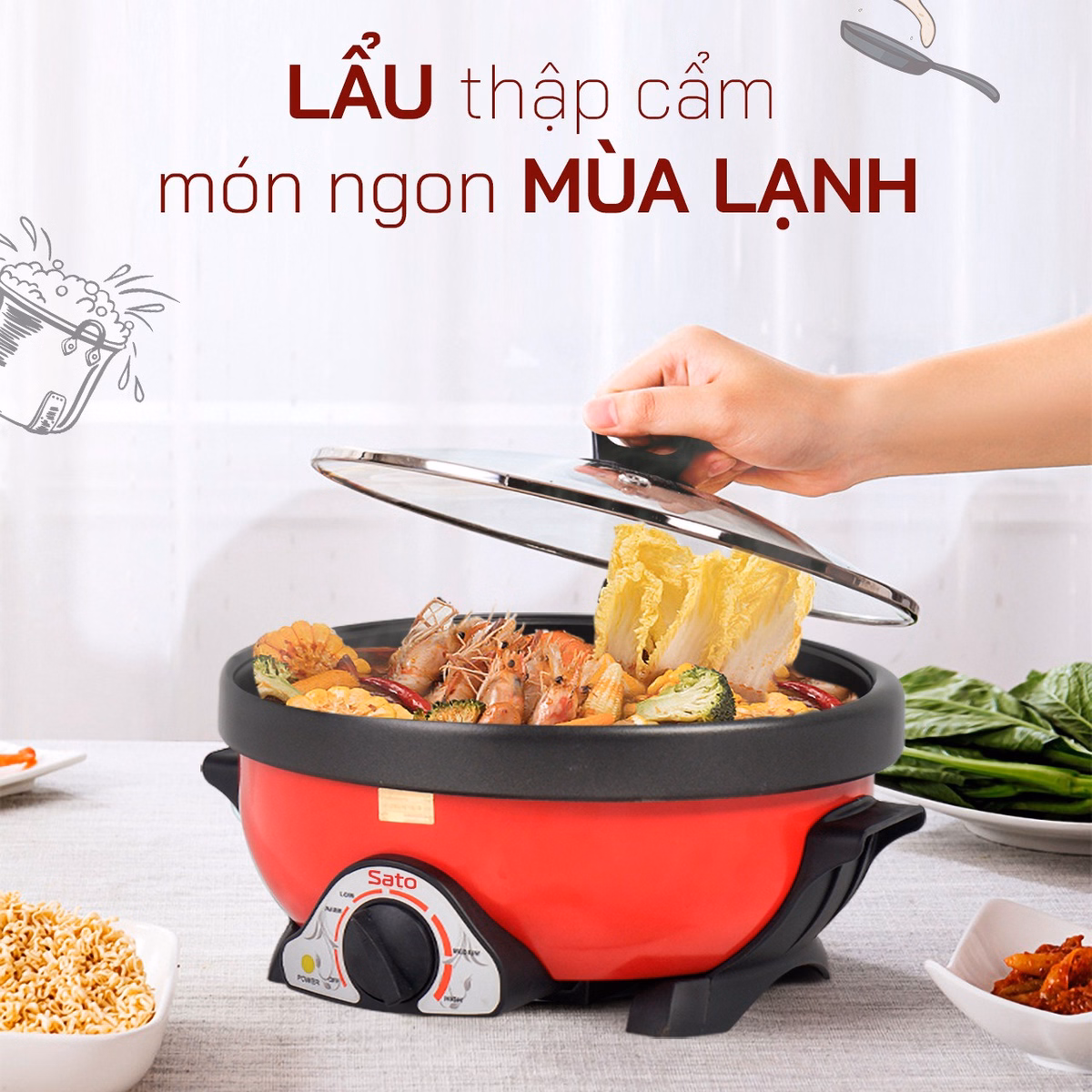 Nồi Lẩu Điện Sato 35Nl31 (3.5L) - Ảnh 3