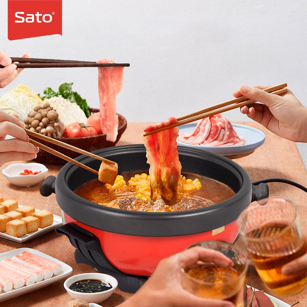 Nồi Lẩu Điện Sato 35Nl31 (3.5L) - Ảnh 5