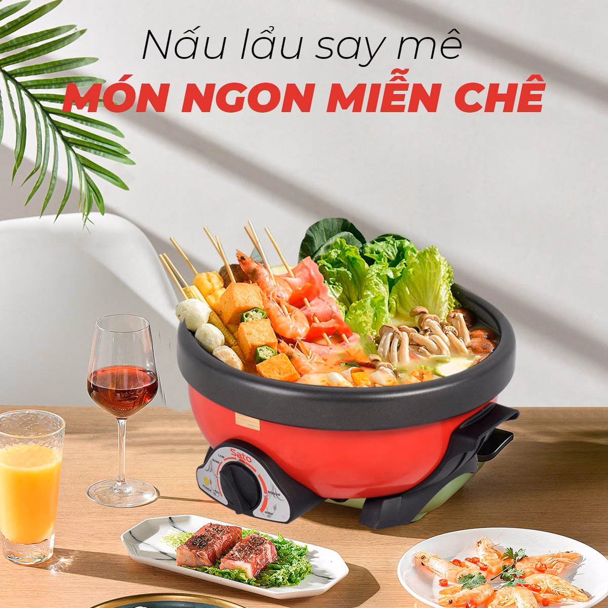 Nồi Lẩu Điện Sato 50Nl41 (5.0L) - Ảnh 5