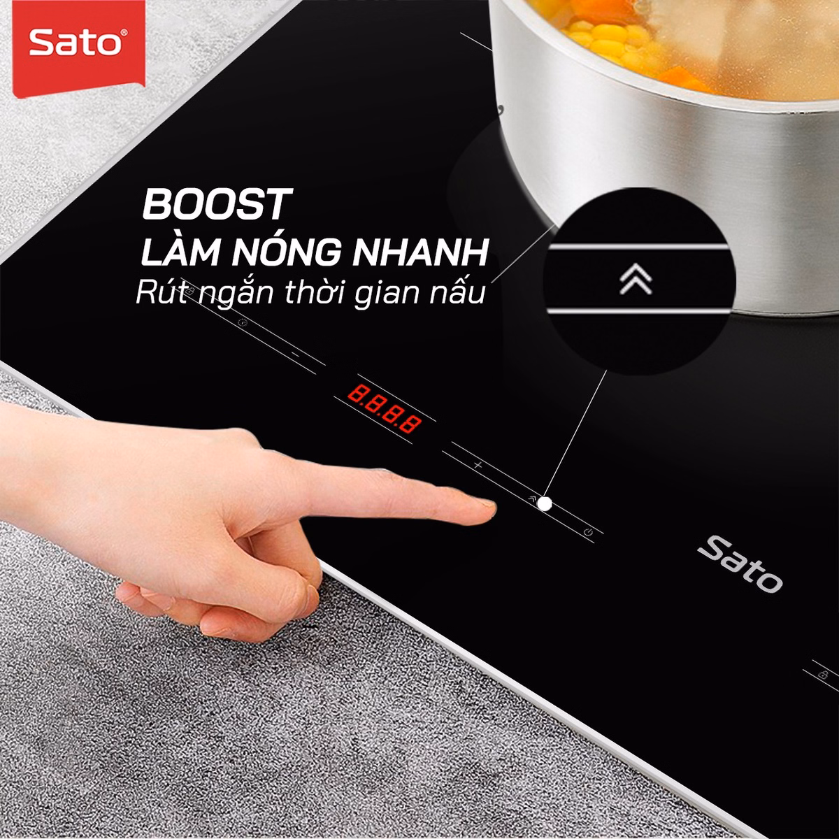 Bếp Điện Từ Thông Minh Sih265 N1.3 (B) - Sato - Ảnh 3