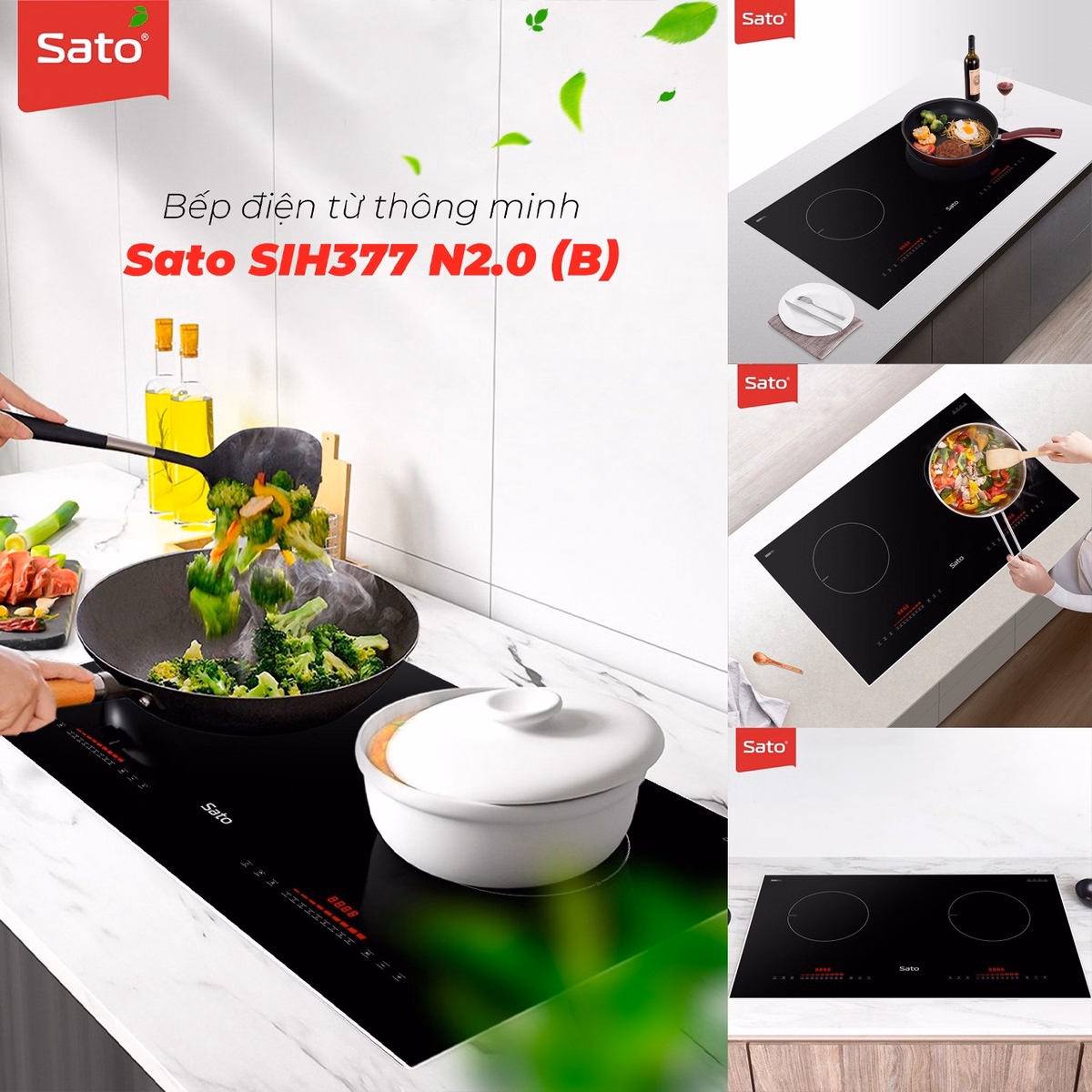 Bếp Điện Từ Thông Minh Sih377 N2.0 (B) - Sato - Ảnh 6
