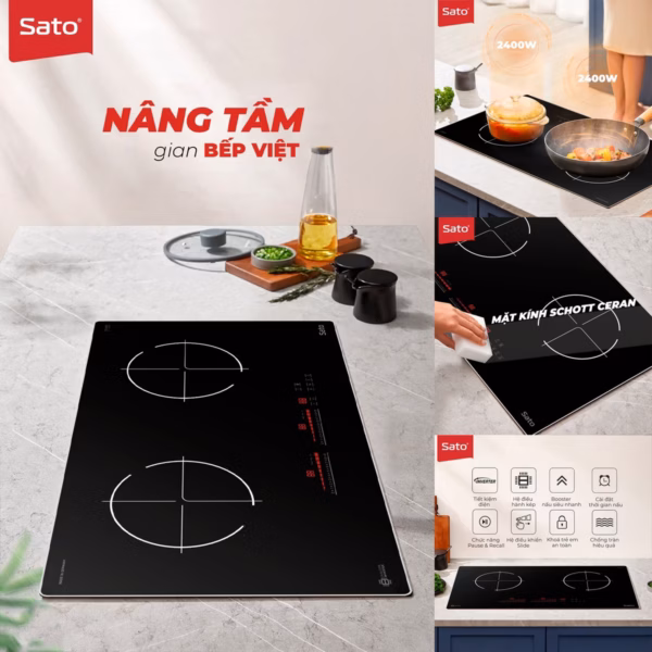 Bếp Điện Từ Thông Minh Ih686Plus (A), Mặt Kính Schoot - Sato - Ảnh 6