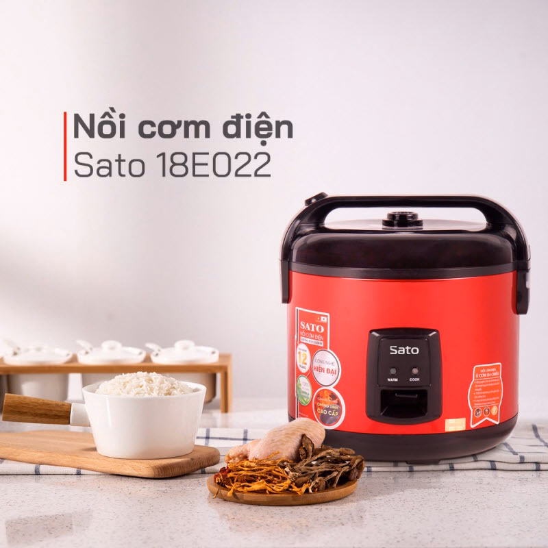 Nồi Cơm Điện 18E022 1.8L - Sato - Ảnh 2