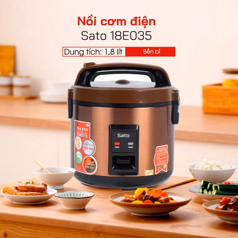 Nồi Cơm Điện 18E035 1.8L - Sato - Ảnh 6