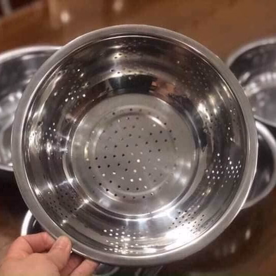 Set 5 Món Rổ Và Thau Inox - Su - Ảnh 2