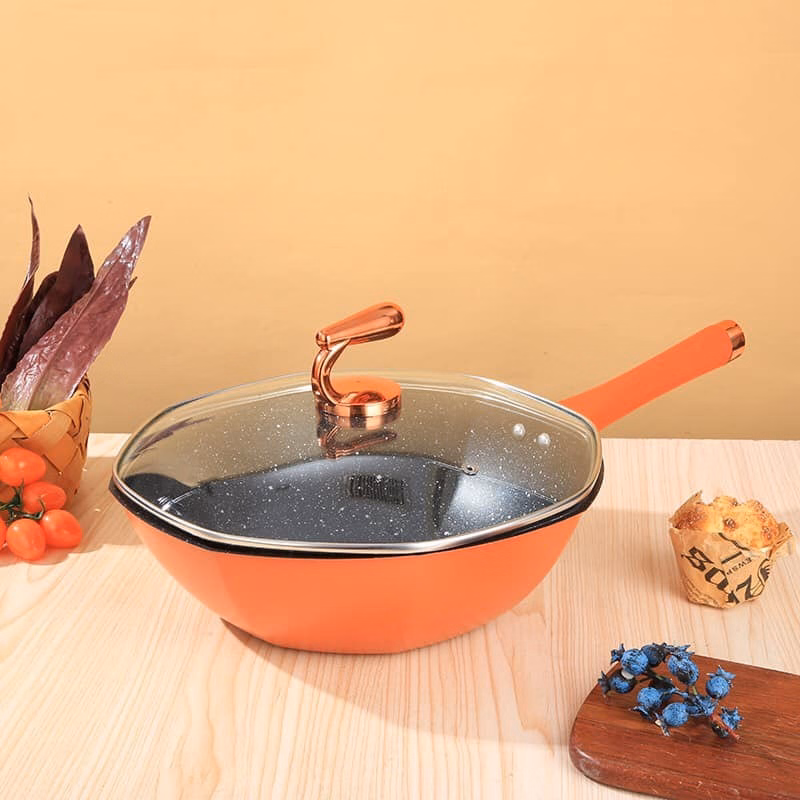 Chảo Lòng Sâu Chống Dính 8 Cạnh Vuông 33Cm