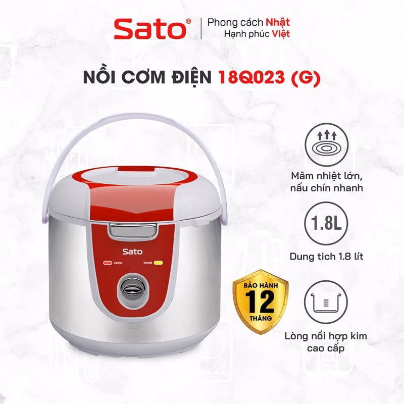Nồi Cơm Điện 18Q023(G) 1.8L - Sato - Ảnh 3