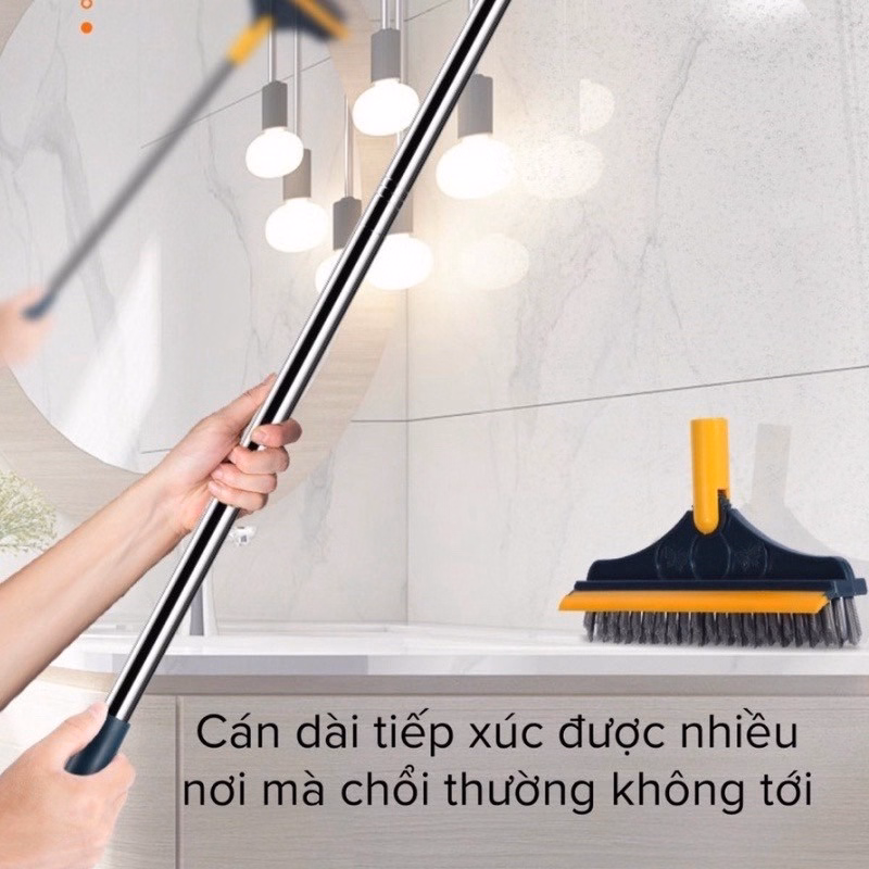 Cây Chà Sàn Nhà Tắm Thông Minh , Đầu Chổi Xoay 120 Độ - Su - Ảnh 2