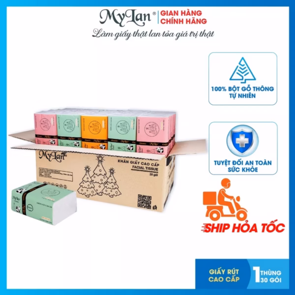 [Thùng 30 Gói] Giấy Ăn Gấu Trúc 3 Lớp - Mylan - Ảnh 5