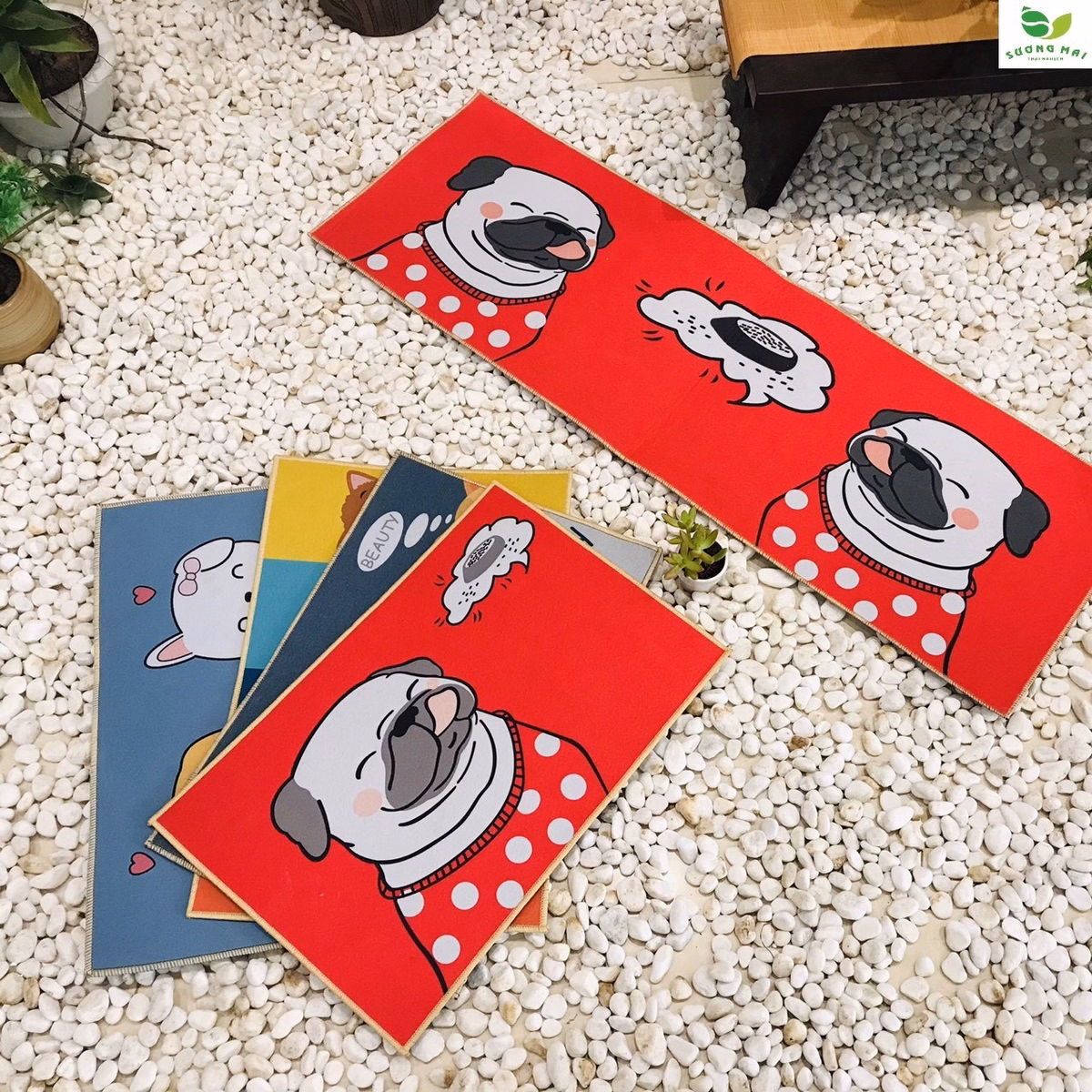 Sét 2 Thảm Bếp, Thảm Lau Chân, Trải Sàn 3D Siêu Thấm Hút Nước - Sương Mai - Ảnh 2