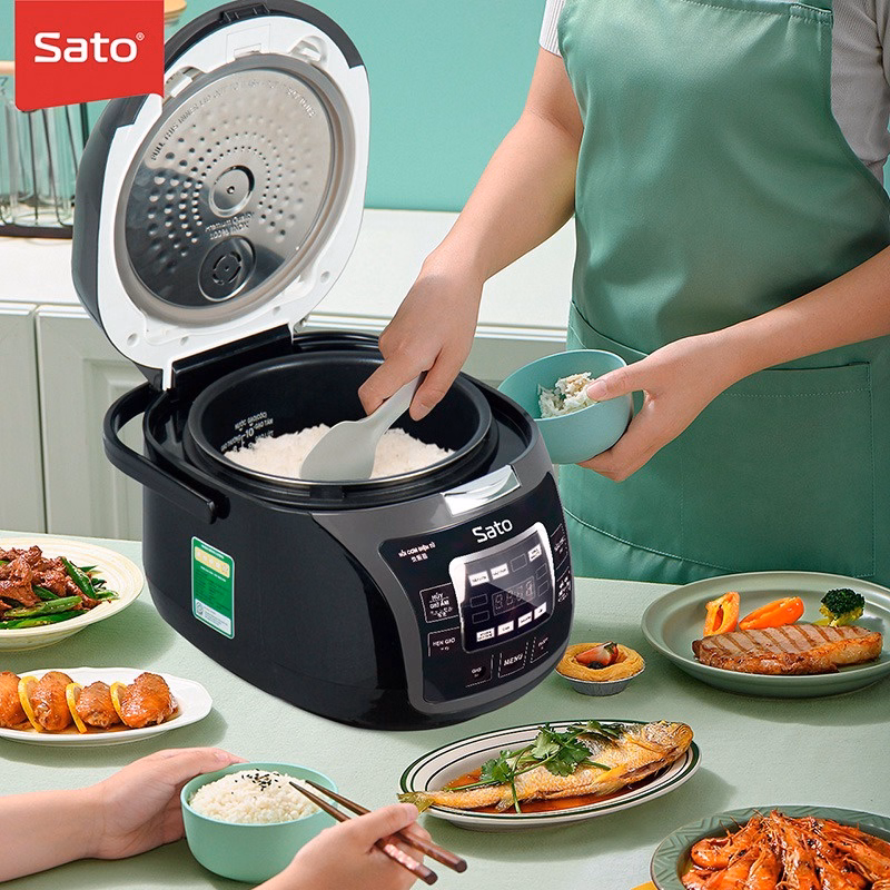 Nồi Cơm Điện Tử 18Dt017(T)/18Dt017(D)/18Dt017(G) 1.8L - Sato - Ảnh 8