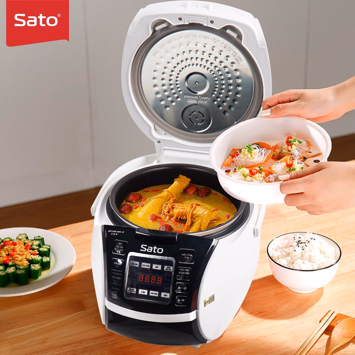 Nồi Cơm Điện Tử 18Dt027 1.8L - Sato - Ảnh 5
