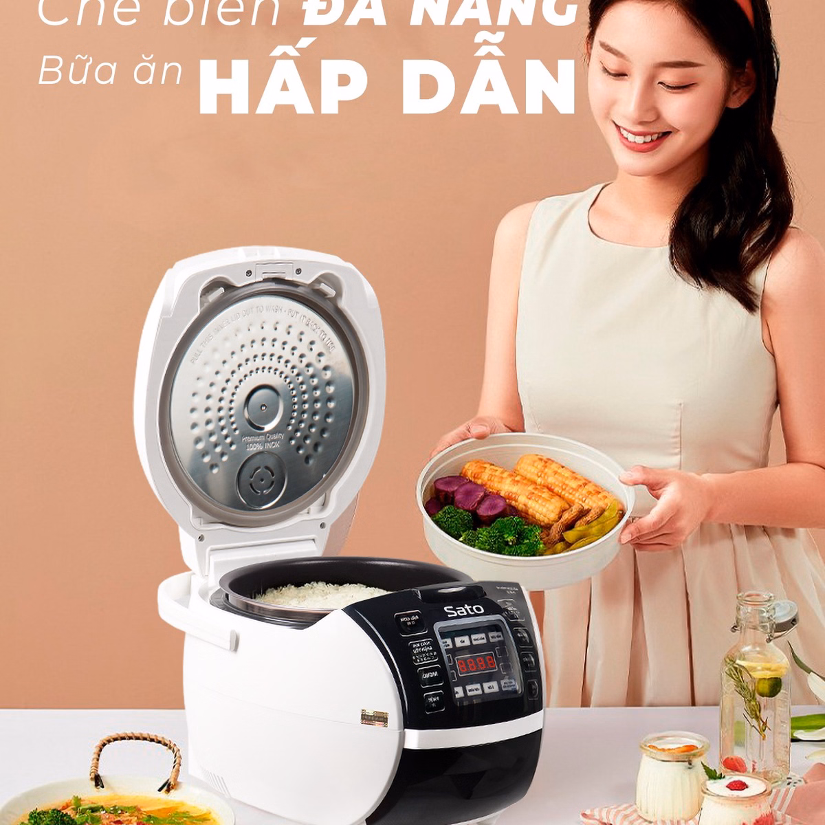 Nồi Cơm Điện Tử 18Dt027 1.8L - Sato - Ảnh 4