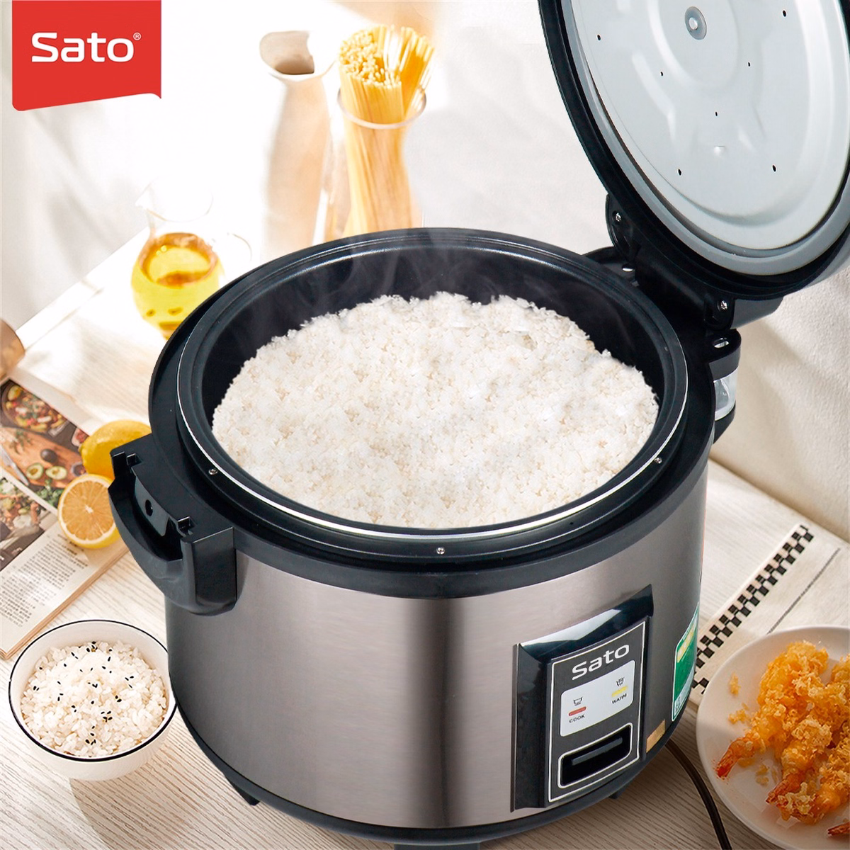 Nồi Cơm Điện Công Nghiệp 54C015 5.4L - Sato - Ảnh 2