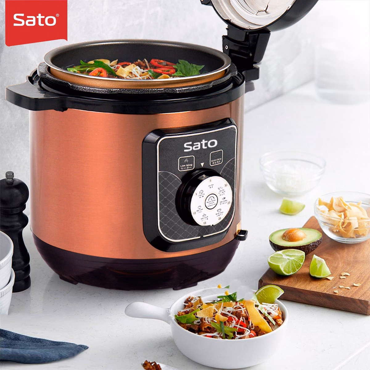 Nồi Áp Suất Đa Năng 6As041.N 6.0L - Sato - Ảnh 3