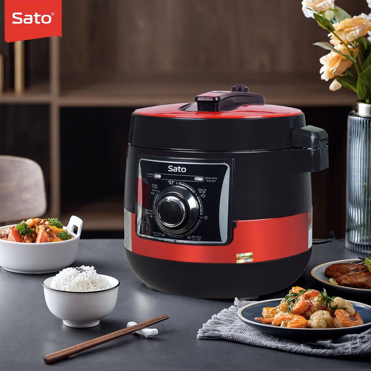 Nồi Áp Suất Đa Năng 5As064 6.9L - Sato - Ảnh 4