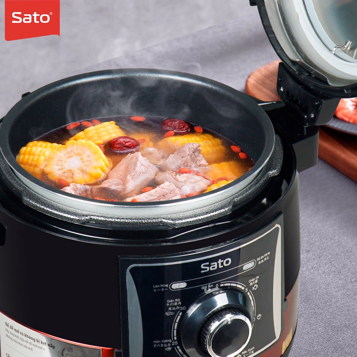 Nồi Áp Suất Đa Năng 5As064 6.9L - Sato - Ảnh 3