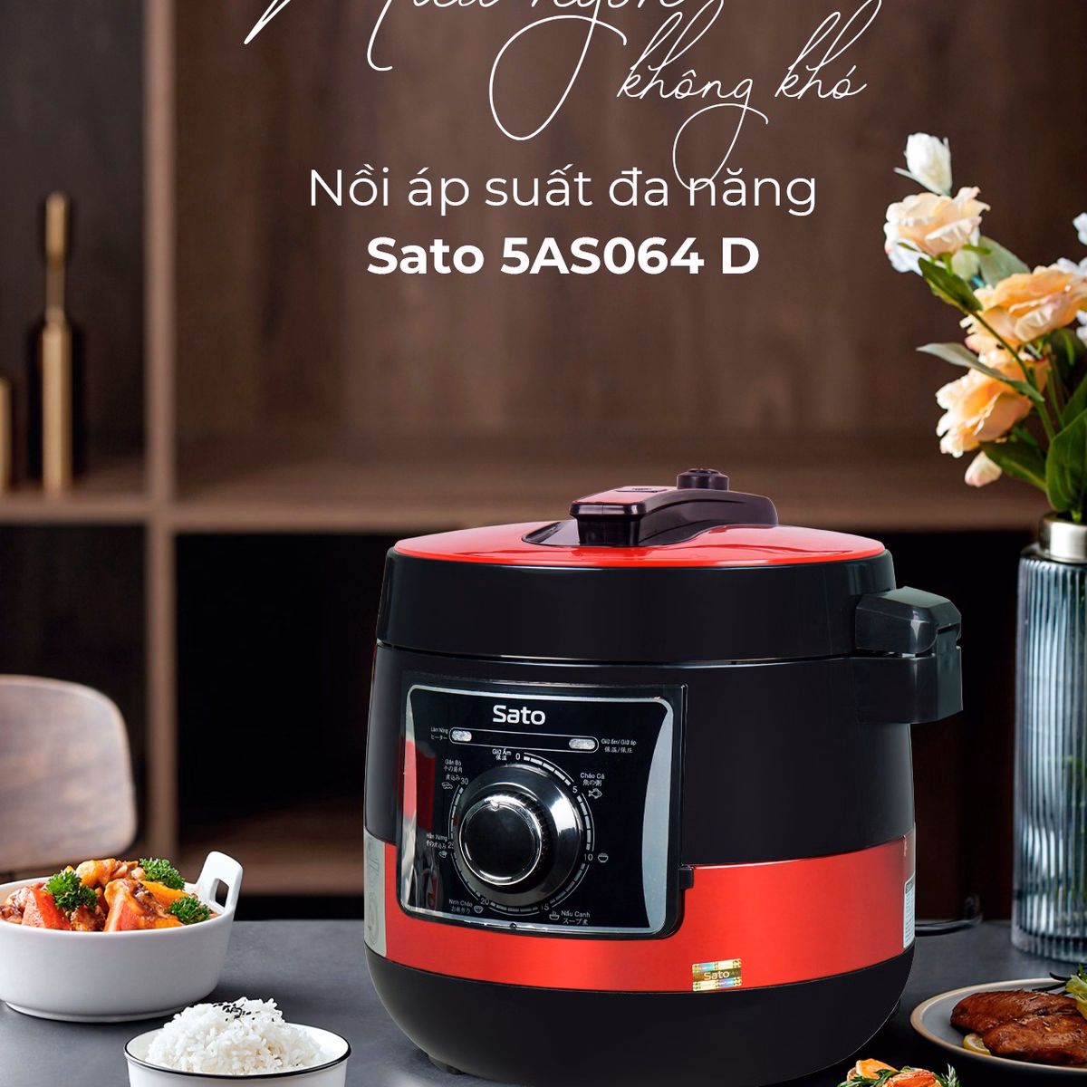 Nồi Áp Suất Đa Năng 5As064 6.9L - Sato - Ảnh 5