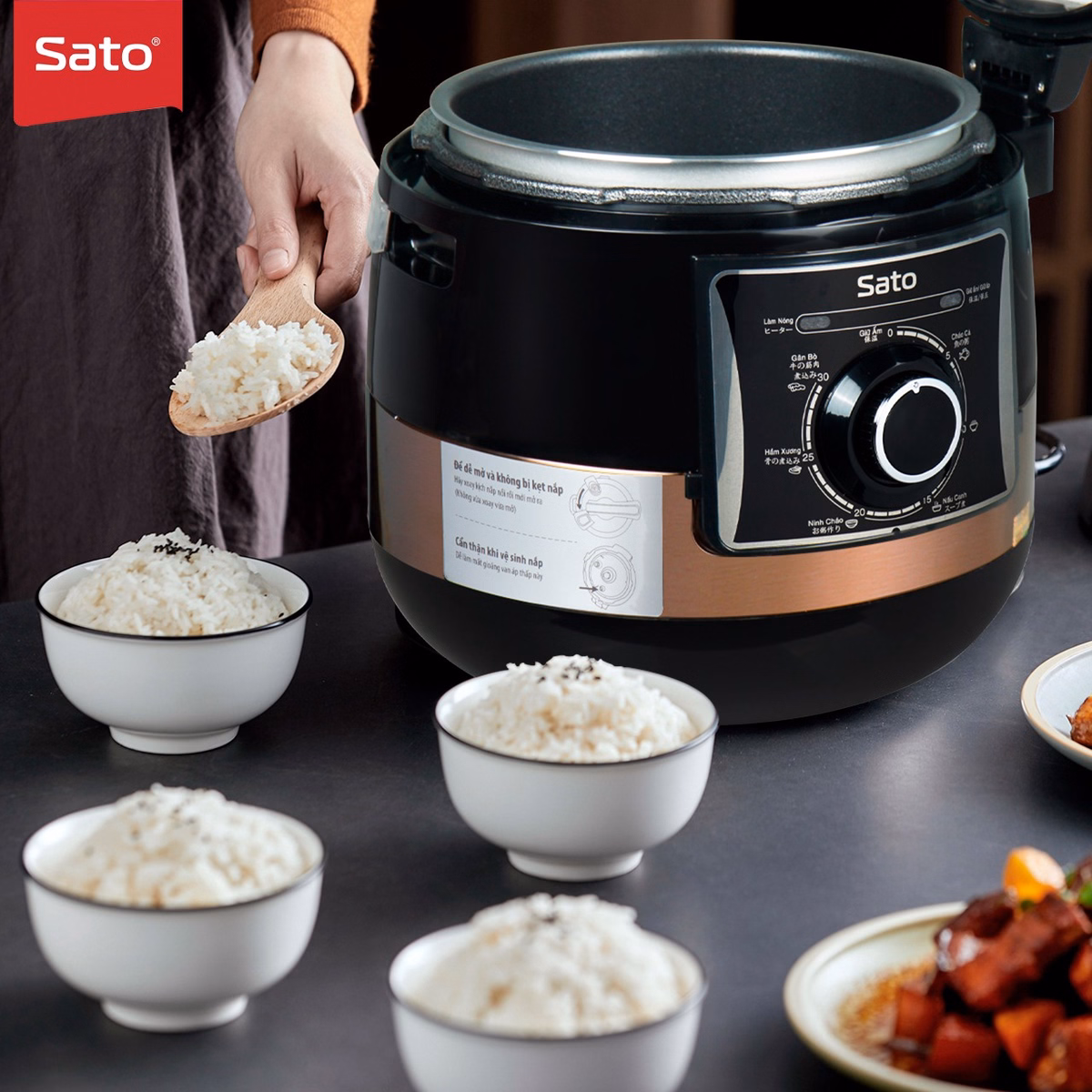 Nồi Áp Suất Đa Năng 5As064 6.9L - Sato - Ảnh 7