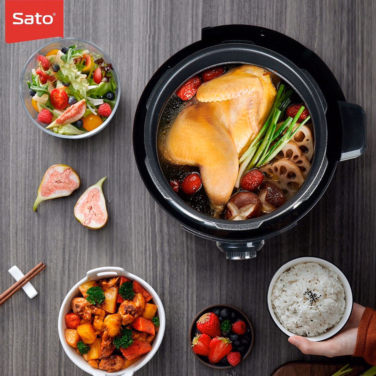Nồi Áp Suất Đa Năng 5As064 6.9L - Sato - Ảnh 10
