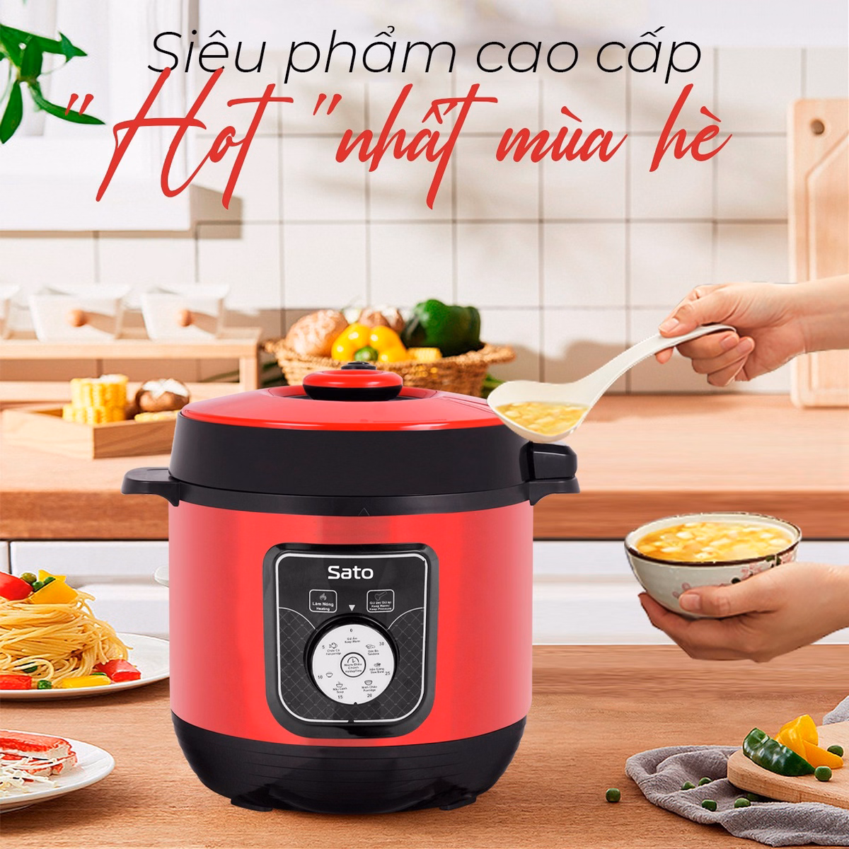 Nồi Áp Suất Đa Năng 6As051 6.0L - Sato - Ảnh 3