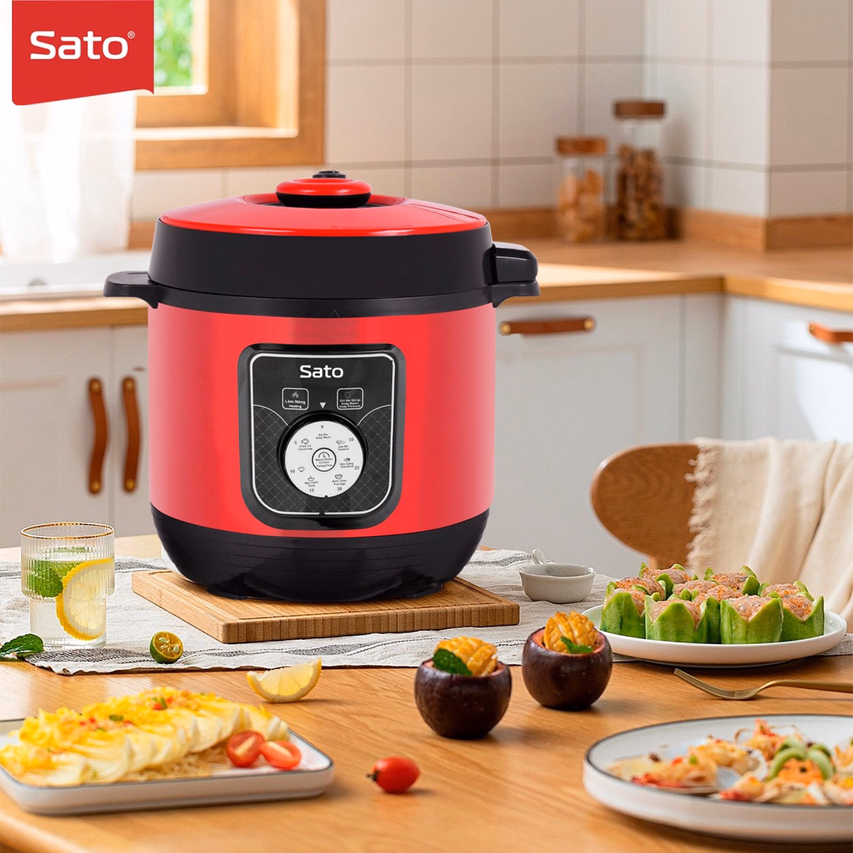 Nồi Áp Suất Đa Năng 6As051 6.0L - Sato - Ảnh 5