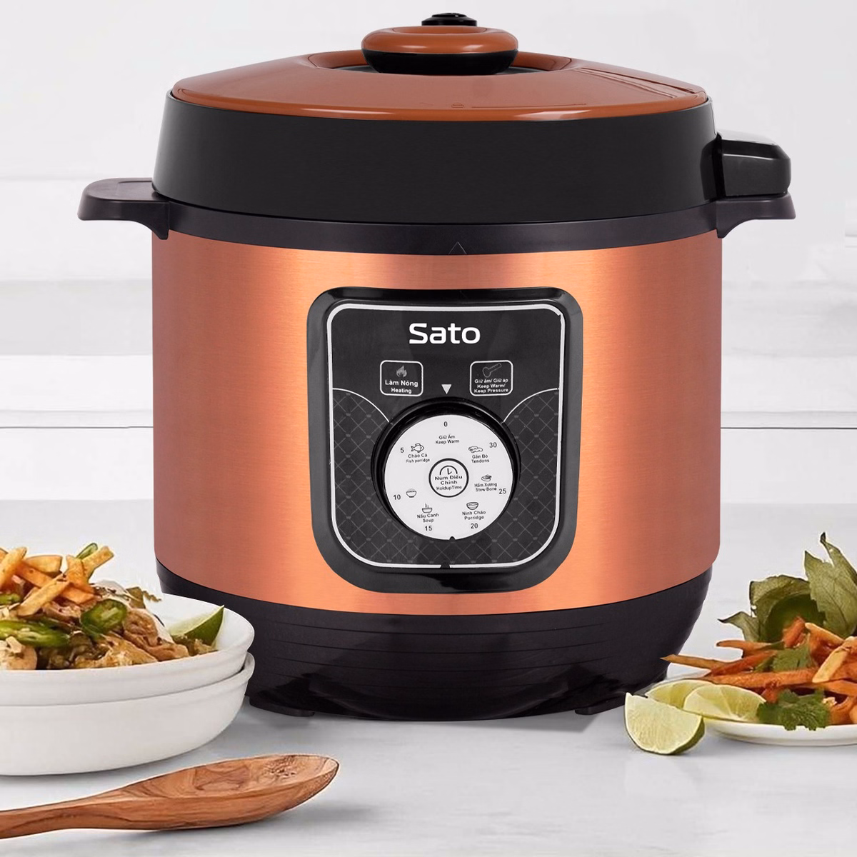 Nồi Áp Suất Đa Năng 6As051 6.0L - Sato - Ảnh 9